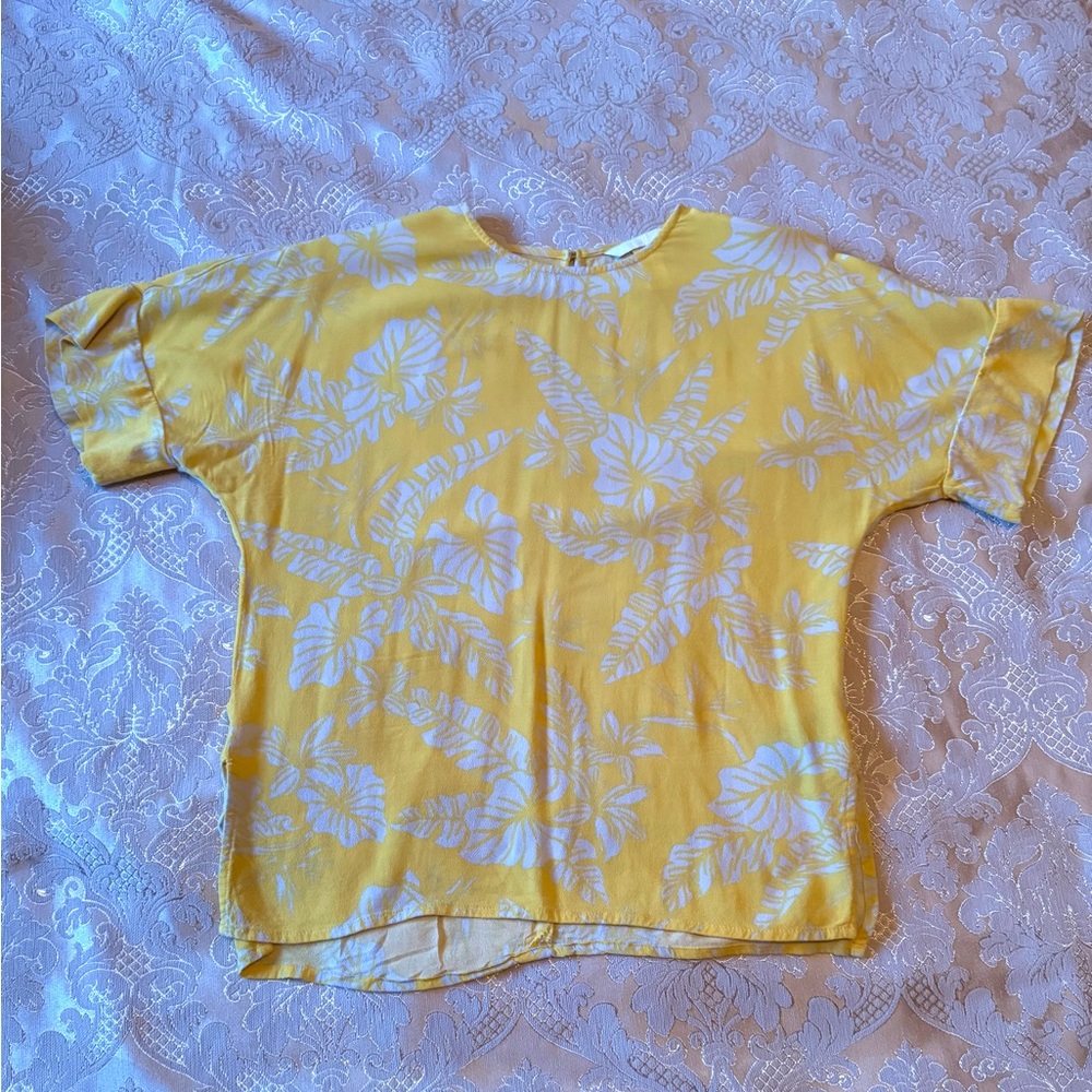 H&M Yellow Floral Blouse
